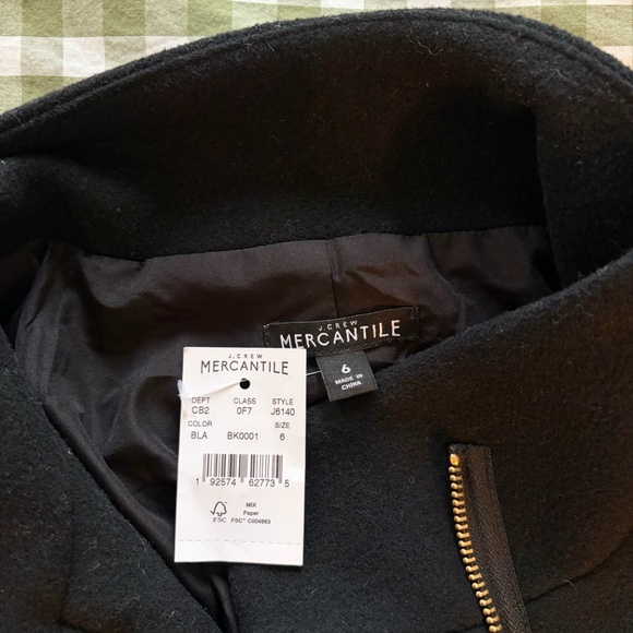 J. Crew Mercantile Black City Coat - Picture 2 of 4